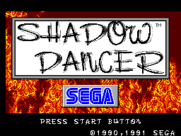 Shadow Dancer (Europe) Title Screen